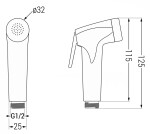 MEXEN - R-76 W bidetová sprška bílá 79576-20