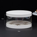 Cake star Plastový kulatý box na cupcakes nebo dort bílý 1 patro (na 7ks)