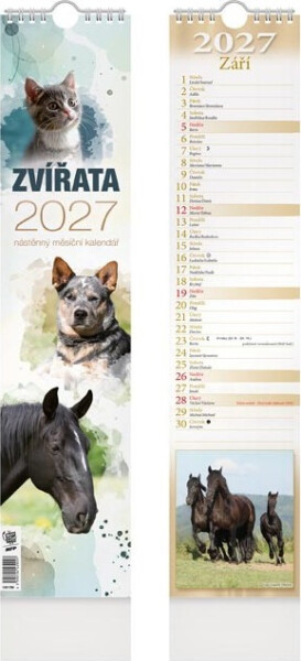 Kalendář 2027 vázankový Zvířata