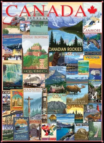 EUROGRAPHICS Puzzle Plakáty z cest Kanadou