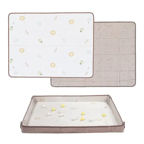 Taf Toys Hrací podložka pěnová s míčky Brown Beige / od narození (13505TAF)