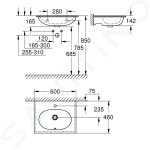 GROHE - Essence Umyvadlo s přepadem 600x460 mm, PureGuard, alpská bílá 3956800H