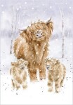 Zápisník Wrendale Designs A Highland Christmas, A6, 48 l., linkovaný - Krávy