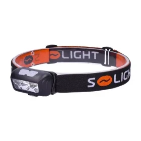 Solight LED čelová nabíjecí svítilna / 150 + 100lm / bílé a červené světlo / Li-Ion (8592718033484)