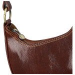 Luxusní dámská kožená kabelka na rameno Delami Vera Pelle Venny, hnědá