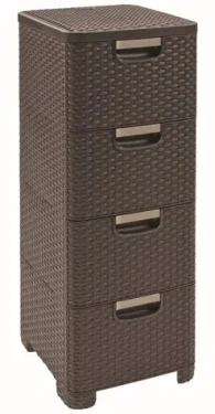 Curver Style Regál se zásuvkami 4x 14L tmavě-hnědá (209906)