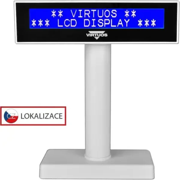 Virtuos FL-2026MB bílá / Zákaznický displej / LCD / 2x20 znaků / USB (EJG0009)