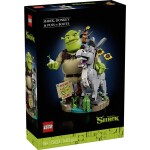72423 LEGO® ICONS™ Shrek, osli a gest Kater; stavebnice s 3 pohyblivými figurkami; zapamatování na film