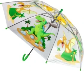 TEDDIES Deštník vystřelovací Dinosaurus / Automatické otevírání / průměr 83 cm / délka 64 cm (00850912)