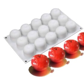 Dortisimo Silikonová forma na pečení/na mražené dezerty Jablka (na 15 ks) 15,5 cm