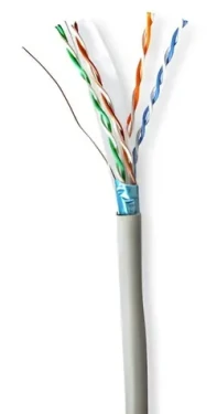 Nedis Síťový kabel CAT6 v roli šedá / Síťový kabel / F/UTP / Solid CCA / 305 m / PVC (CCBG8522GY300S)