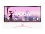 34" Arozzi Nova růžová / Monitor / VA / UWQHD / 165Hz / zakřivené 1500R (AZ-NO-34T2K165-PNK)