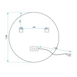 Tutumi - Zrcadlo LED BLUETOOTH FFJ 80cm HOM-06500