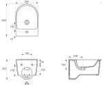 CERSANIT - Závěsný bidet INVERTO K671-002