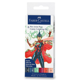 Faber - Castell Popisovač Pitt Artist Pen Comic - mix barev 6 ks