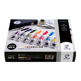 Van Gogh Starter XL sada olejových barev 12×40 ml dřevěný kufřík