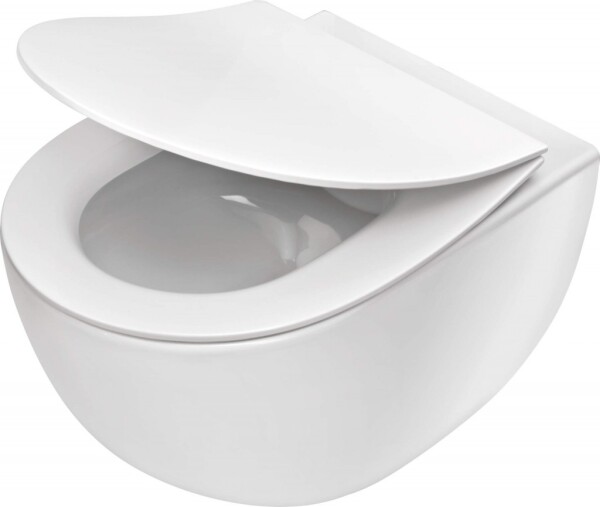 DEANTE - Peonia bílá - Záchodová mísa, nástěnná, bez okraje CDE_6ZPW