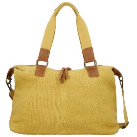 Stylová textilní kabelka na rameno Sofie, žlutá