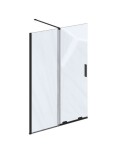 RAVAK - Roll Sprchová stěna Walk-In 120x195 cm, černá/čiré sklo X9WVG0300Z1