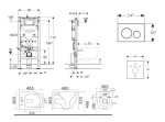GEBERIT - Duofix Set předstěnové instalace, kompaktního klozetu Gaia a sedátka softclose, tlačítko Sigma20, nerez SANI11CA6104B