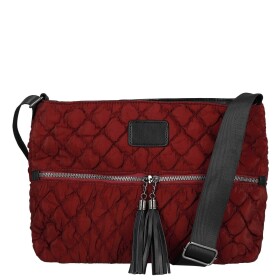 Dámská prošívaná crossbody kabelka s třásněmi Yana, červená