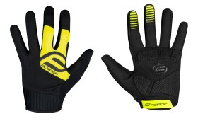 Rukavice FORCE MTB POWER, černo-fluo