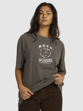 RVCA LAX DARK CHOC dámské tričko krátkým rukávem