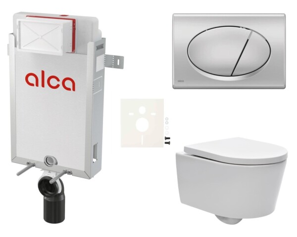 Cenově zvýhodněný závěsný WC set Alca k zazdění + WC SAT Brevis SIKOAW3 SIKOAW3
