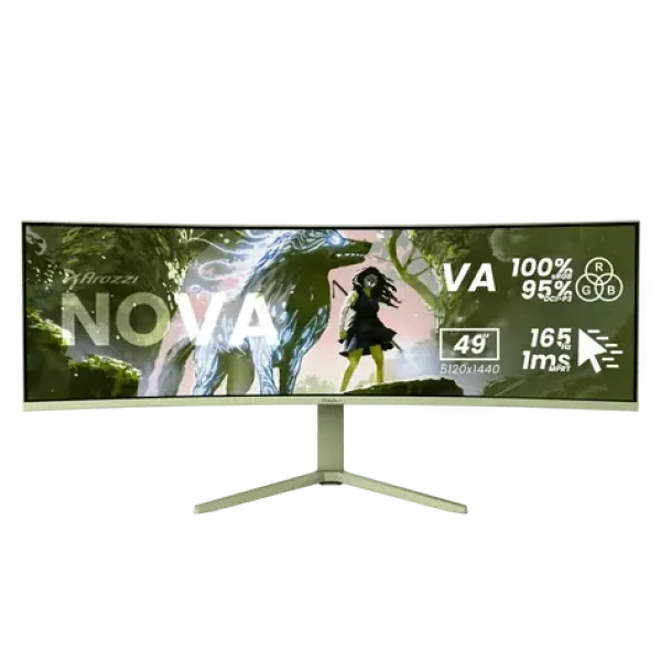 49" Arozzi Nova Forest Green / Monitor / VA / 5120x1440 / 32:9 / 165Hz / 1ms / HDMI 2.1 + DP 1.4 / USB-C (AZ-NO-49TUW165-FST)