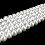 Shell perla - bílá - ∅ 4 mm - 1 ks