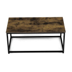 Stůl konferenční, 90x48x41 cm, MDF, dekor staré dřevo, černý kov