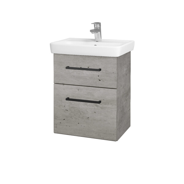 Dřevojas - Umyvadlová skříňka GO SZZ2 50 - D01 Beton / Úchytka T06 / D01 Beton 148058H
