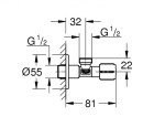 GROHE - Universal Rohový ventil, chrom 22046000