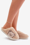 Dámské Chlupaté Pantofle S Medvídkem Béžové Fiorinella 40/41