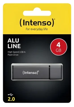 Intenso Alu Line černá / Flash disk / 4 GB / USB 2.0 (3521451)