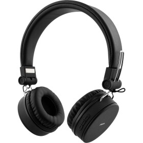 STREETZ HL-BT400 Sluchátka On Ear Bluetooth® stereo černá Indikátor nabití, složitelná, headset, regulace hlasitosti