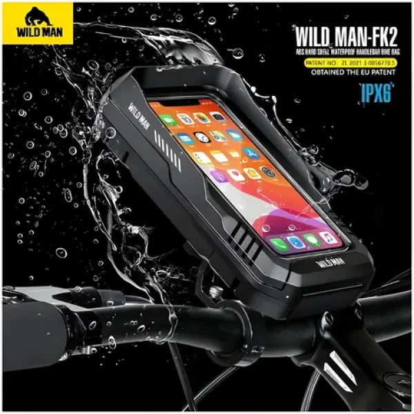 WILDMAN FK2 černá / Pouzdro na mobilní telefon na řídítka / IPX6 / Univerzální (E8)