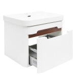 Koupelnová skříňka s umyvadlem SAT Fusion 57,5x43x45 cm bílá matná mat SATFUSION60WMW SATFUSION60WMW