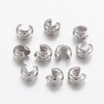 Krytka na zamačkávací rokajl - 3,0 mm - platinová - 1ks