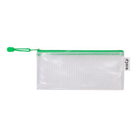 Djois obálka se zipem, DL, PVC síťovina, zelená, 8 ks