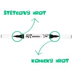 Kores Kreative Markers sada 2 ks oboustranný hrot bílá černá
