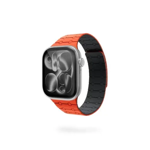 Epico Magnetic+ Silicone magnetický řemínek pro Apple Watch 42/44/45/46/49mm oranžová (63418101800003)