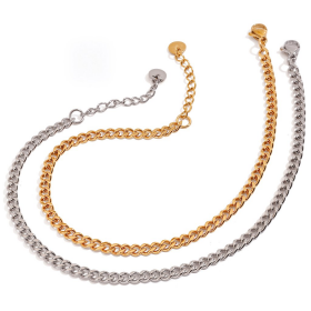 ELENYS Dualis Set – pozlacený náramek na nohu 18K žluté zlato Délka náramku: 21+3 cm / max. 24 cm
