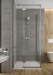 CERSANIT - SET B455 SPRCHOVÁ VANIČKA ČTVEREC TAKO SLIM 90x4 GRAY MAT + SIFON S932-162