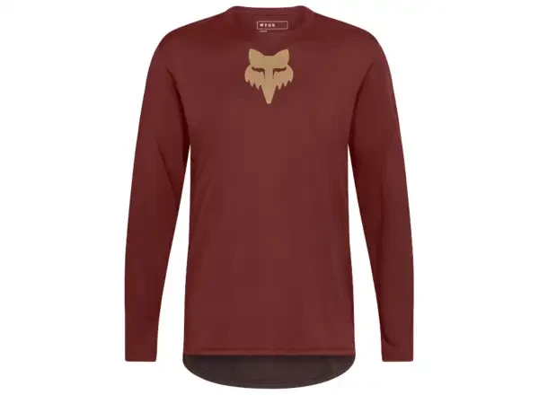Fox Ranger Fox Head pánský dres dlouhý rukáv Rust Brown vel. XL