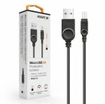 Aligator datový kabel USB/microUSB (dlouhý), Black