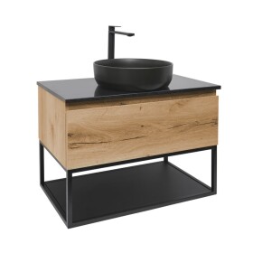 Koupelnová skříňka s umyvadlem SAT B-Way 79x30x45 cm dub BWAY80OAKTKFUB BWAY80OAKTKFUB