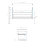 Mereo Siena, koupelnová skříňka 80 cm, bílá lesk CN411S