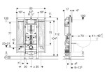 GEBERIT - Duofix Předstěnová instalace pro závěsné WC, bezbariérová, výška 1,12 m 111.904.00.5