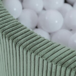 PLUSH NEST PLUSH NEST Suchý bazén kulatý Manšestr zelený Ø 90 × 30 cm